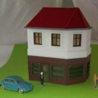 Frans hoekwinkeltje met boven woning HO